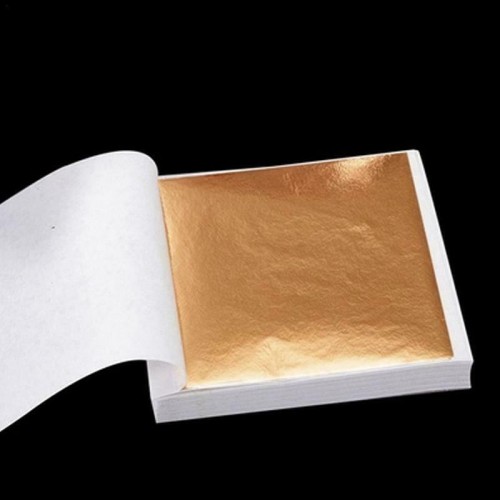 Bronze/Copper Metallic leaf/paper 24K set of 10 sheets (8x8cm) 