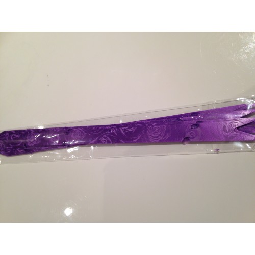Ribbon Pull Bow  Purple wih Rose pattern 10Pcs
